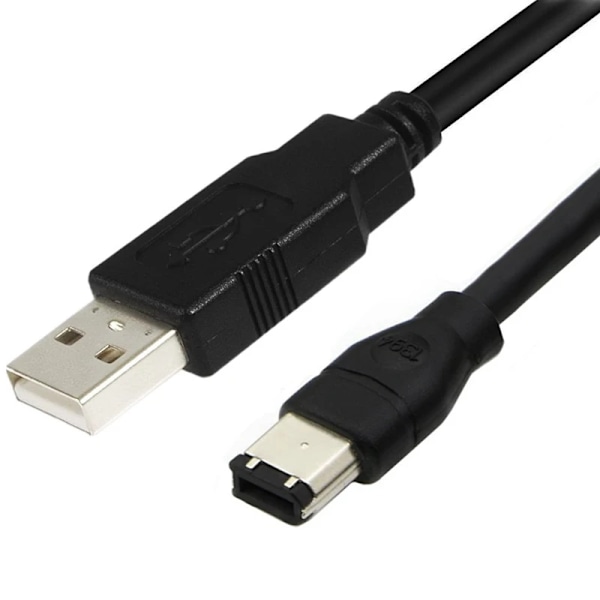 Firewire IEEE 1394 6 Pin Han til USB 2.0 A Han Adaptor Konverter Kabel ledning