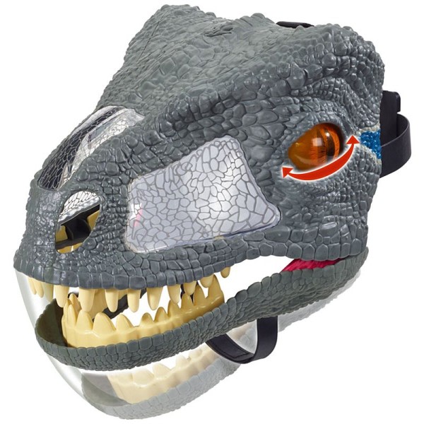 Jurassic World Camp Kridt 'N Roar Maske Velociraptor Cosplay Simulering Dinosaur Åben mund