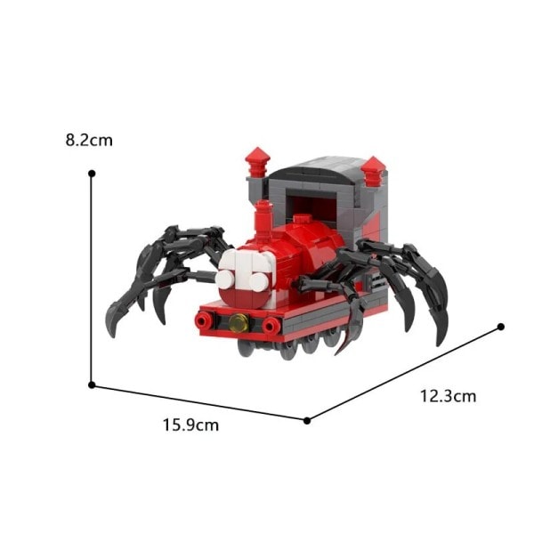 BuildMoc Choo-Choo Charles rakennus palikat sarja kauhut peli hämähäkki juna eläin figuurit tiilet lelut