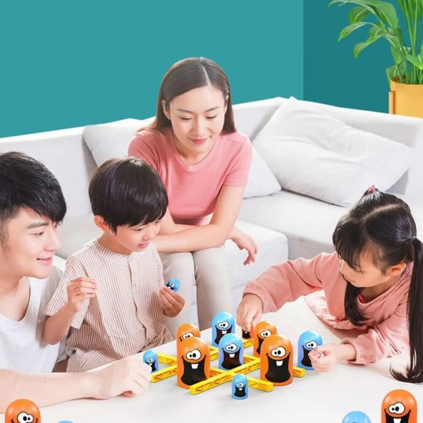 Tic Tac Toe Stor Spis Små Gobble Bræt Spil Forældre-Barn Interaktivt Pædagogisk legetøj