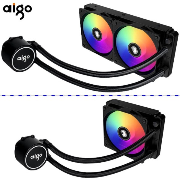 Vesi jäähdytys CPU jäähdytin RGB tuuletin neste jäähdytyselementti integroitu jäähdytin