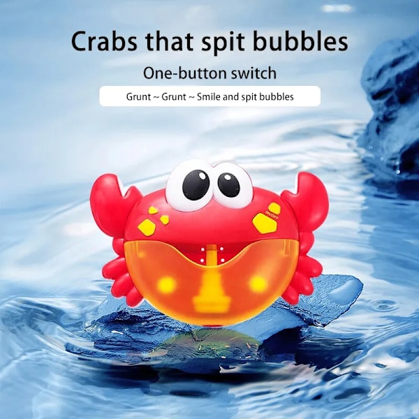 Crabs Bubble Machine Elektrisk Musik Automatisk Tvålmakare Rolig Badkar Leka Vatten Spel Baby Bad leksak