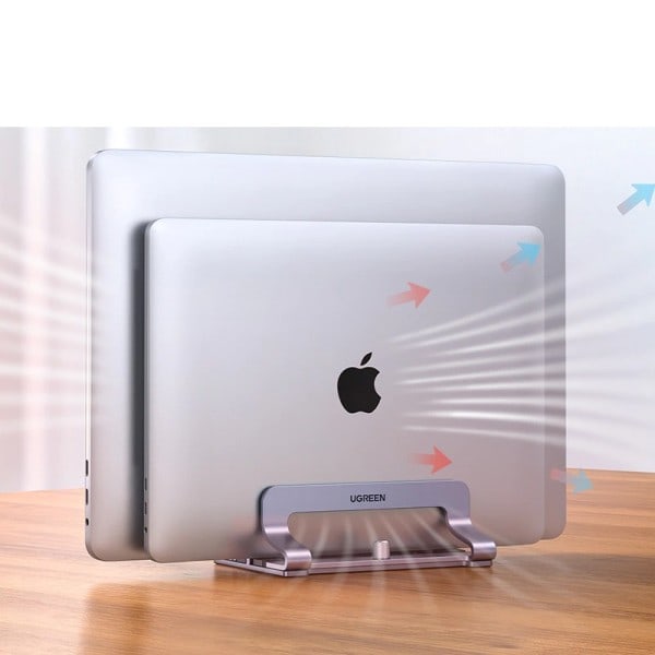 Lodret laptop stander holder foldbar aluminium notebook stander laptop tablet stander understøttelse