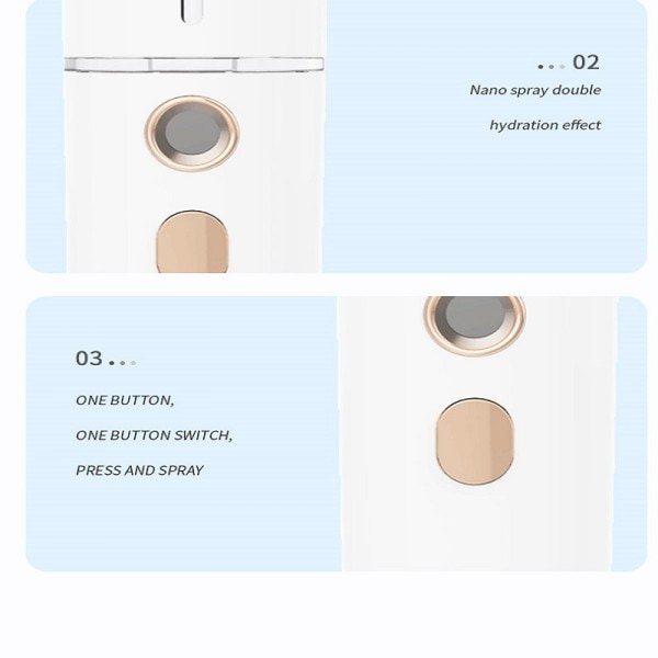 Mini Portabel luftfuktare Nano Mister Facial Steamer Device