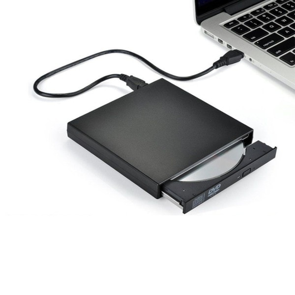 Slim Extern Optisk Drive USB 2.0 DVD Combo DVD ROM Spelare CD-RW Brännare Skrivare Plug and Play