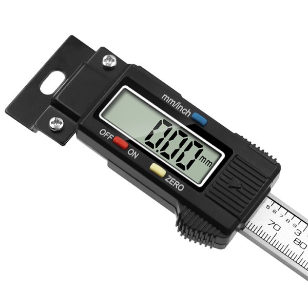 Rustfritt stål Horisontal Vertikal Digital Display Linjal LCD Display Nivå Caliper 0-15CM