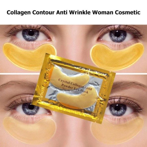 Kristall Kollagen Guld Pulver Ögon Mask Anti-aging Mörka Cirklar Acne Skönhet Plåster För Ögonvård