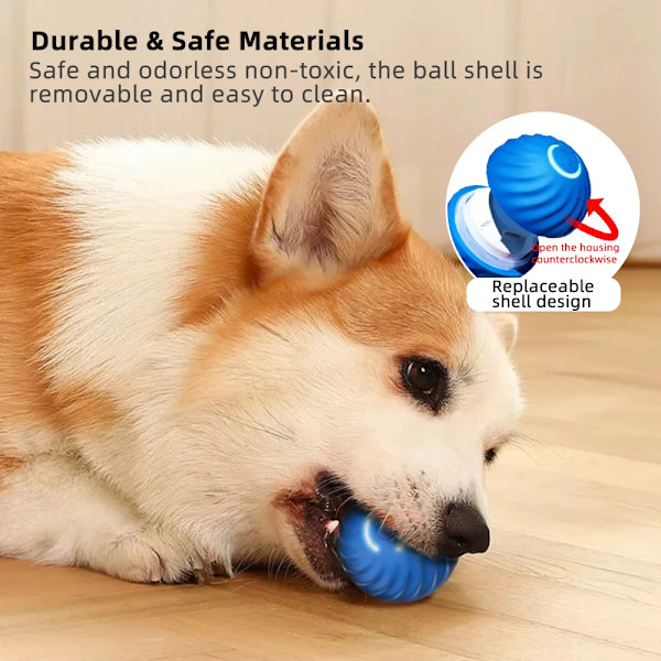 Smart Hund Toy Ball Elektronisk Interaktiv Djur Toy Moving Ball USB Automatic Moving studs