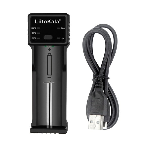 LiitoKala Lii-100C 21700 Batteri Oplader Til 18650 18350 26650 16340 RCR123 14500 3,7V 1,2V Ni-MH Ni-Cd 2A USB smart opladning