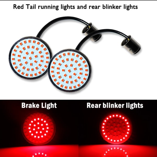 4PCS 1157 Bullet 2 tum Switchback LED Front Vrid Signal Ljus Glödlampor För Harley Davidson