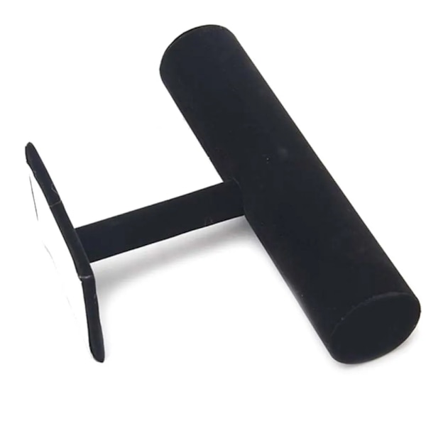 Enkel våning sammet armband kedja klocka t-bar ställ smycken hård display ställ hållare smycken arrangör