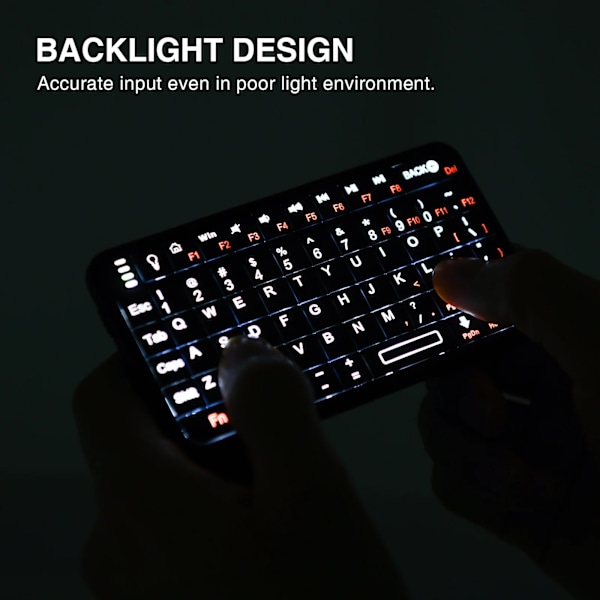 Bluetooth tangentbord mini trådlöst tangentbord mus fjärr pekplatta