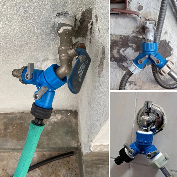 3/4'' hun gevind shunt ventil Y-formet hurtig stik have vanding system vand splitter bil vask vand kontrol