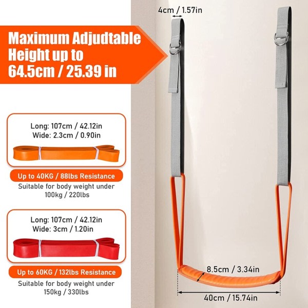 Pull Up Assistance Bands Set Modstand Strop til Pull Up Assist for Mænd Kvinder Hænging Træning Chin-up
