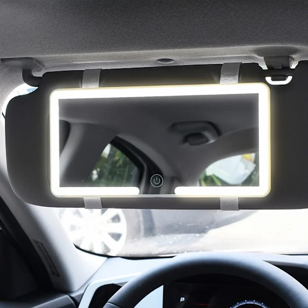 HD spegel bil LED smink spegel tre växlar justering sol visir