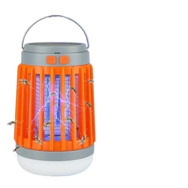 Elektrisk Myggdödare Lampa UV Ljus Bug Zapper Trap Solar Laddning Laddningsbar Sommar Fly Swatter