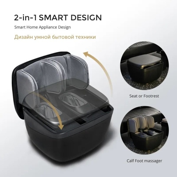 2 i 1 fod og ben massager maskine foldbar osmann kalv luft kompression shiatsu rulle vibration massage med varme K68