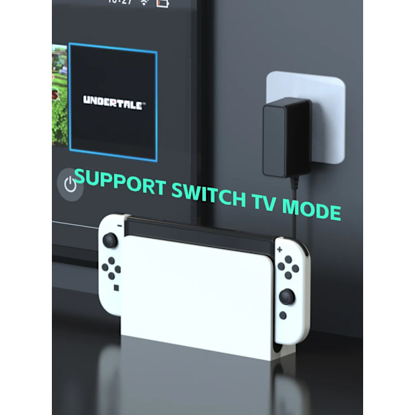 EU AC Adapter Oplader Til Nintendo Switch OLED Travel