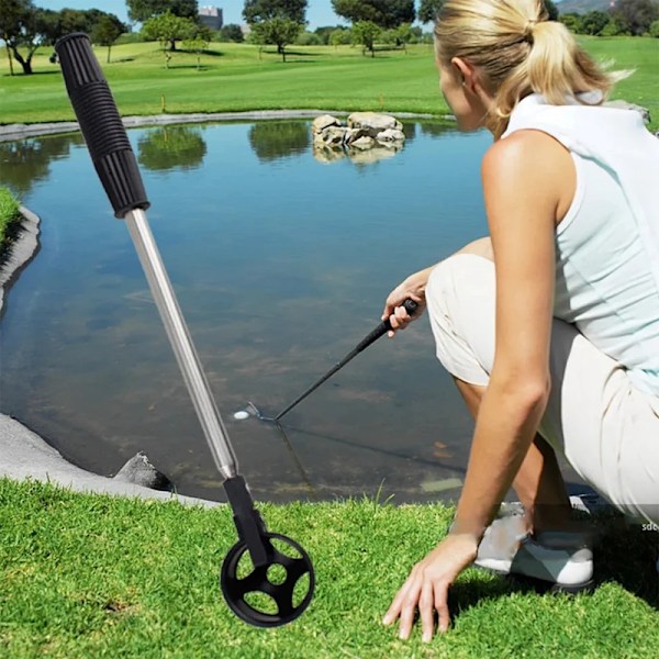 Golf Ball Retriever 8 Sektioner Rostfritt Stål Teleskop Ball Picker Pick Up Grabber Utdragbar Golf Träningshjälpmedel