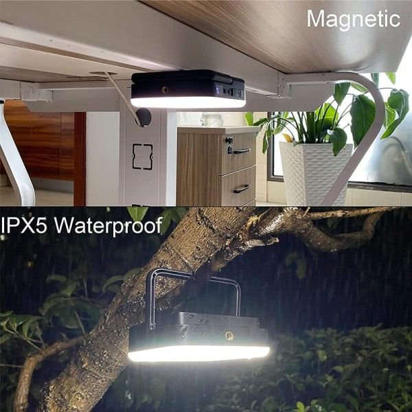 LED Telt Lys Oppladbar Lantern Bærbar Emergency Natt Utendørs Camping Pære Lampe