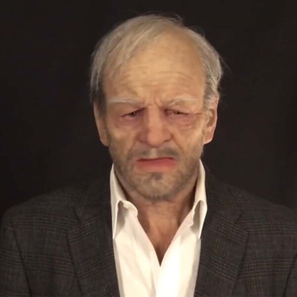 Morfar Halloween Dräkt Rynka Ansikte Gammal Man Latex Mask