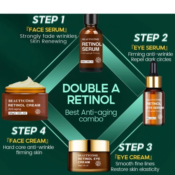 Retinol Ansigt Øjencreme Serum Opstrammende Lifting Anti Aging Reducer Rynker Fine Linjer Ansigts Hudpleje