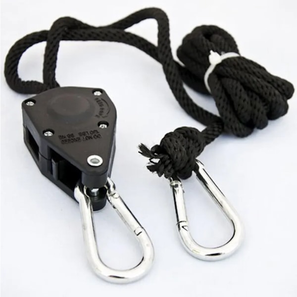Hög kvalitet 4 stycken Justerbar 8tum Lanyard Hängande för tält Fläkt Grow Plant Lampa Rejs Rinskiva Lyfthjul Rimskiva krok