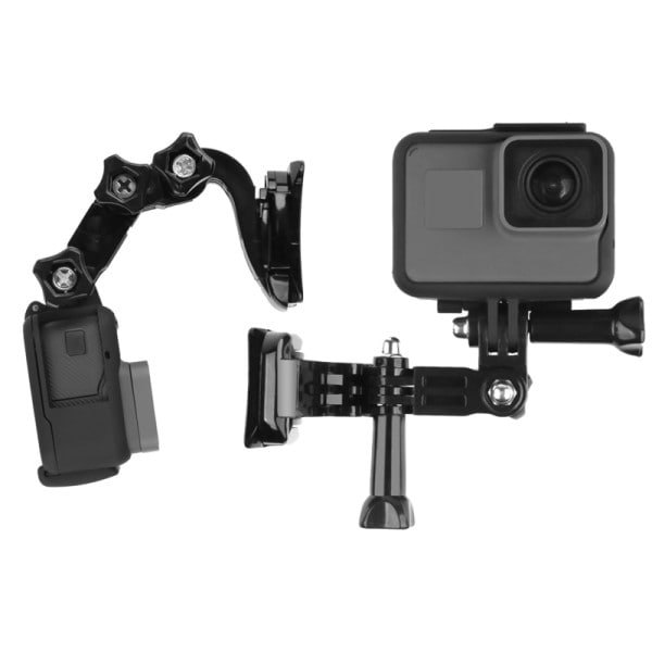 Fram Sida Hjälm Tillbehör Set J-formad Spänne Base Stöd Fäste för GoPro Hero 10 9 8 7 6 5 4 Xiaomi