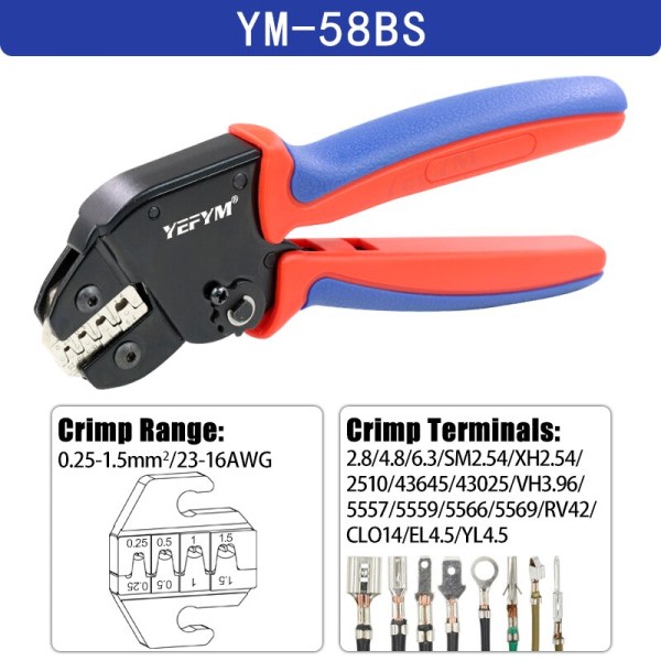 Crimping Mini Tång Rör Klämmor Ratchet Crimper Verktyg