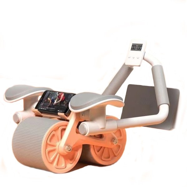 Mage Hjul Automatisk Rebound Muskel Trening Husholdning Kvinne Flat Støtte Trener Push-up Mave Roll