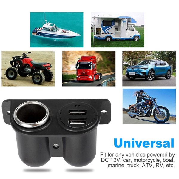 Usb Porte Socket DC 5V Dobbelt 3.1A Oplader Indbygget Bil Camper Multi Stik Port Adapter Oplader