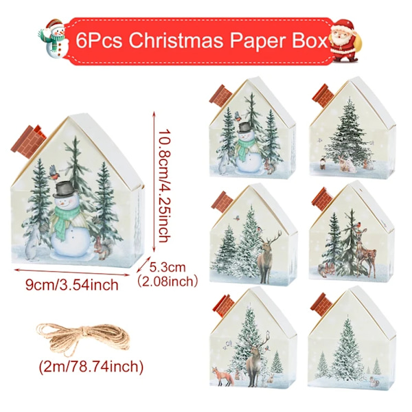 jul godis box hus form present lådor god jul dekorationer