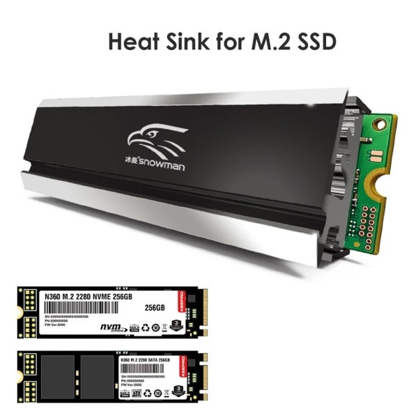 M.2 SSD NVMe jäähdytin jäähdytin 2280 solid state kiintolevy levy jäähdytin