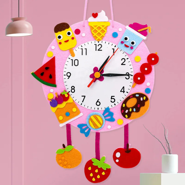 Vauva tee-se-itse kello lelut Montessori taide käsityöt tunti minuutti sekunti lapset tuntemus kellot lelut
