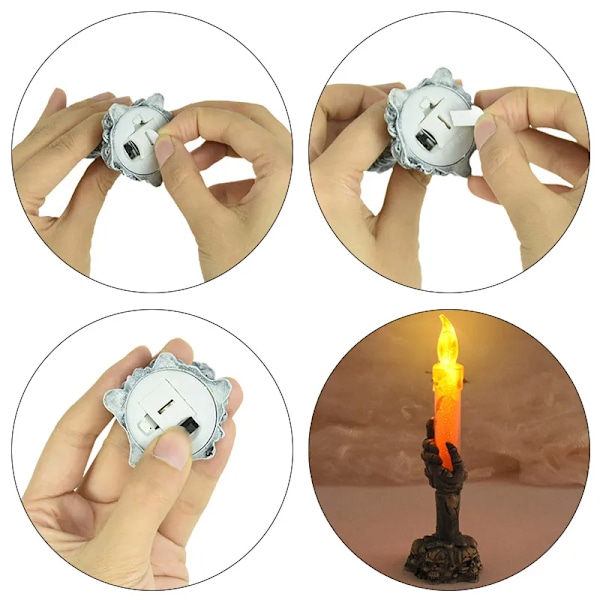 Halloween LED Ghost Skelet Holding Starinlys Lys lampe  Haunted House Bar Fest Rædsel Rekvisitter
