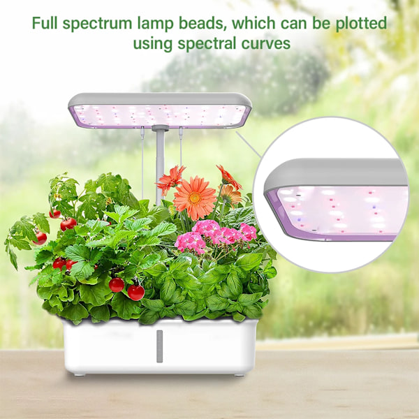 WiFi Plant Hydroponics System Growing LED Light Silless Smart Plantering Maskin