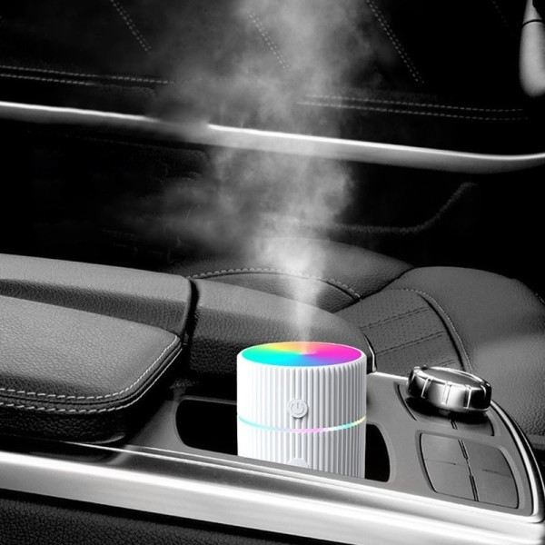 220ML Mini  Luft luftfuktare Bil Interiör Smart Purifier USB Laddning med Färgrik LED