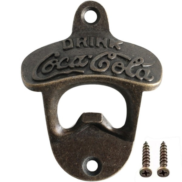 Zink legering flaska öppnare vägg monterad vintage retro öl öppnare verktyg tillbehör brons färg