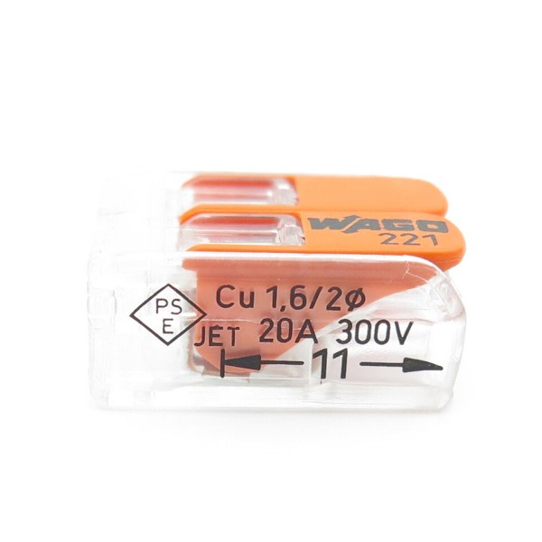 Origin  221-412 10PCS Installation Terminal Bolcks And Connector 2 Pin Compact Splicing Connector