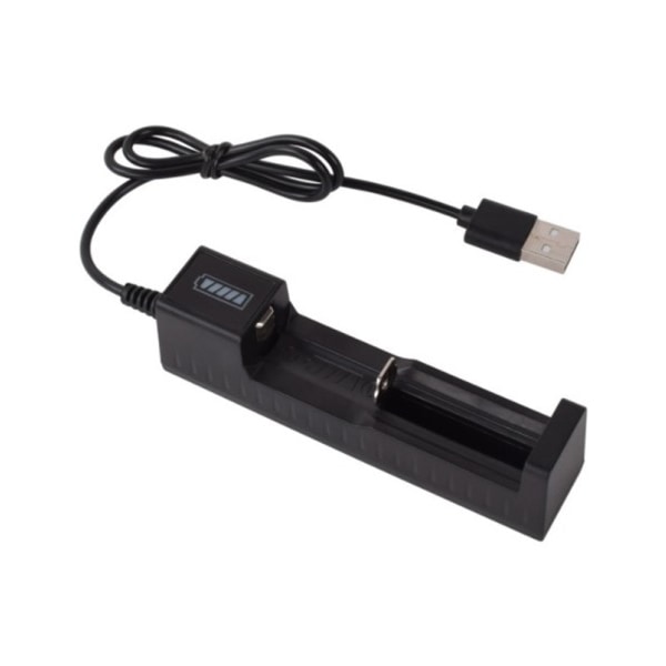 Universal 1 Slot Batteri USB lader Adapter LED Smart Lading for Oppladbare Batterier Li-ion 18650 26650 14500 lader