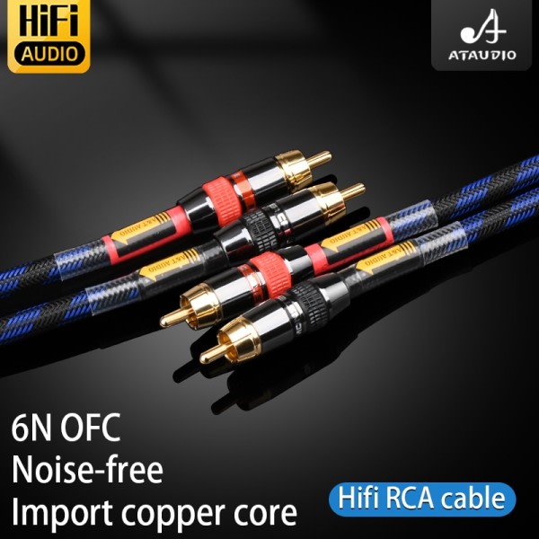 RCA kabel høy kvalitet 4N OFC HIFI 2RCA hann til hann lyd kabel