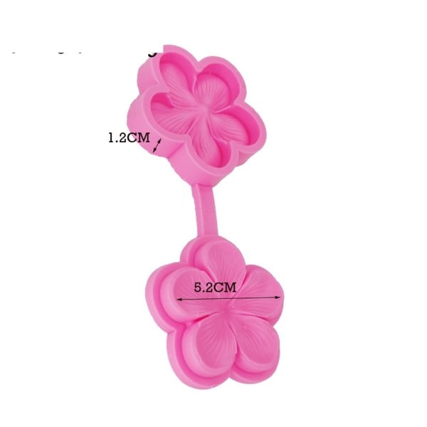 Plommon blom Sugarcraft silikon mögel blomma fondant mögel