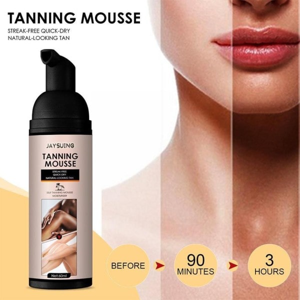 Self Tanning Mousse Spray Fast Body Face Self Tanner 60ml Cream Mak Makeup Solarium Foundation Fake Tan D5n8