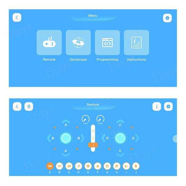 E Moottoroitu High-tech APP RC Robotti Moottori Teho toiminnot Rakennus lohko