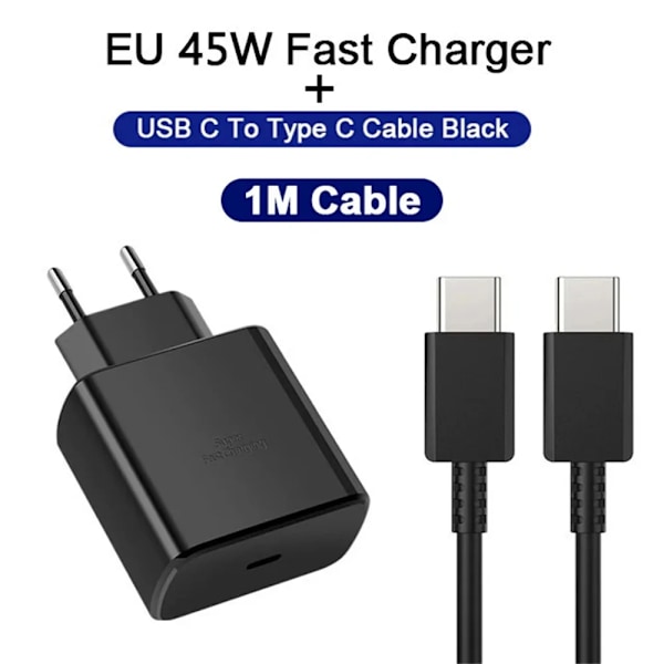 45W PD USB-C Super Hurtig Oplader til Samsung Galaxy S24 Ultra