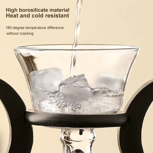 Värmebeständig Glas Te Magnetisk Vatten Diversion Roterande Kåpa Skål Automatisk Tebryggare