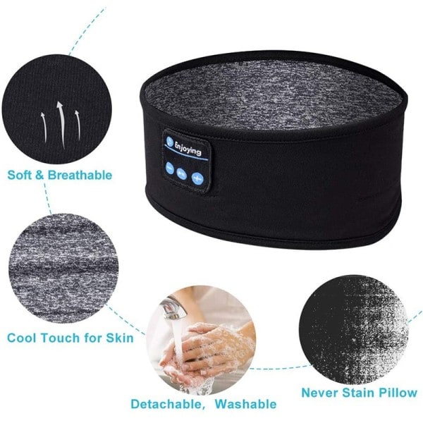 Bluetooth Kuulokkeet Urheilu Sleeping Hankipanta Elastinen Langaton Kuulokkeet Musiikki Silmä maski