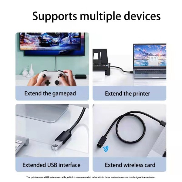 USB3.0 Forlengelse kabel for Smart TV PS4 Xbox One SSD USB til USB kabel Forlenger Data ledning Mini USB3.0 2.0 Forlengelseskabel