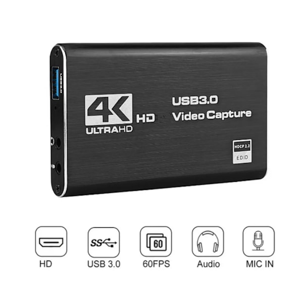 4K HDMI  USB 3.0 Video Capture Card 1080P 60fps HD Video Optager Grabber