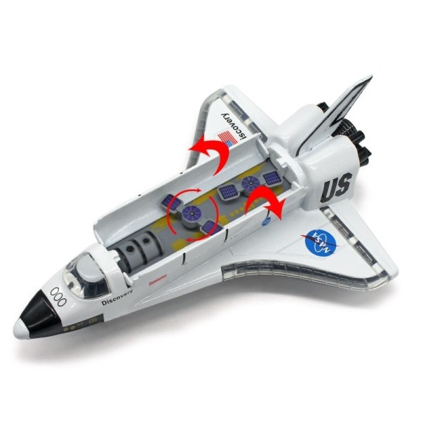 Rumfartøj Model Die Cast US Space Shuttle Lys Effekt Og Simulering lyde Colombia Rumskib 19 cm længde